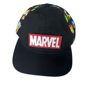 Marvel Black Hat with Vibrant Character Panels: Youth